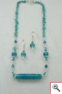 Beaded set teal with apetite chips