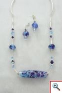 Sterling Silver teal & purple set