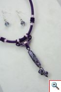 Corded set dark purple