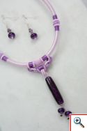 Corded set lilac with dark purple bead